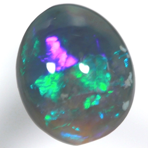 SOLID BLACK OPAL Sparkling blue and turquoise rolling flashes